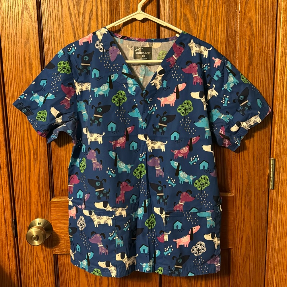 butter-soft scrub top